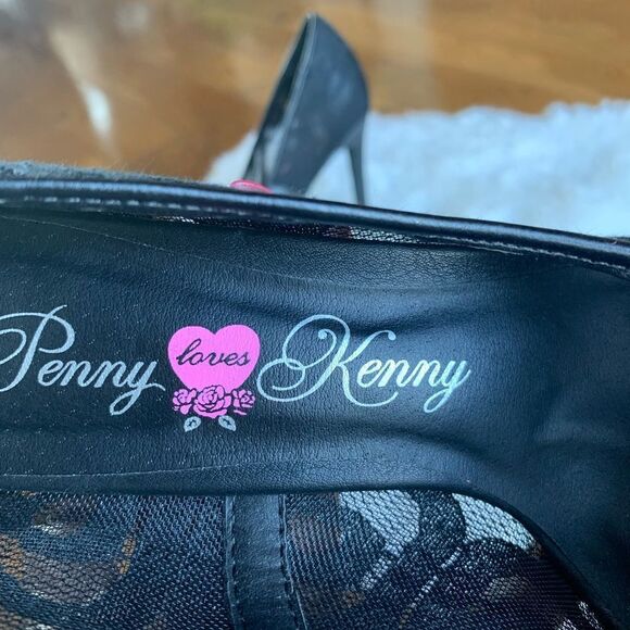 Penny loves Kenny Black Lace‎ High Pointed Toe Heels - Picture 4 of 9